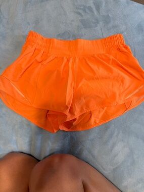 lululemon athletica Women's Neon Orange Athletic Shorts